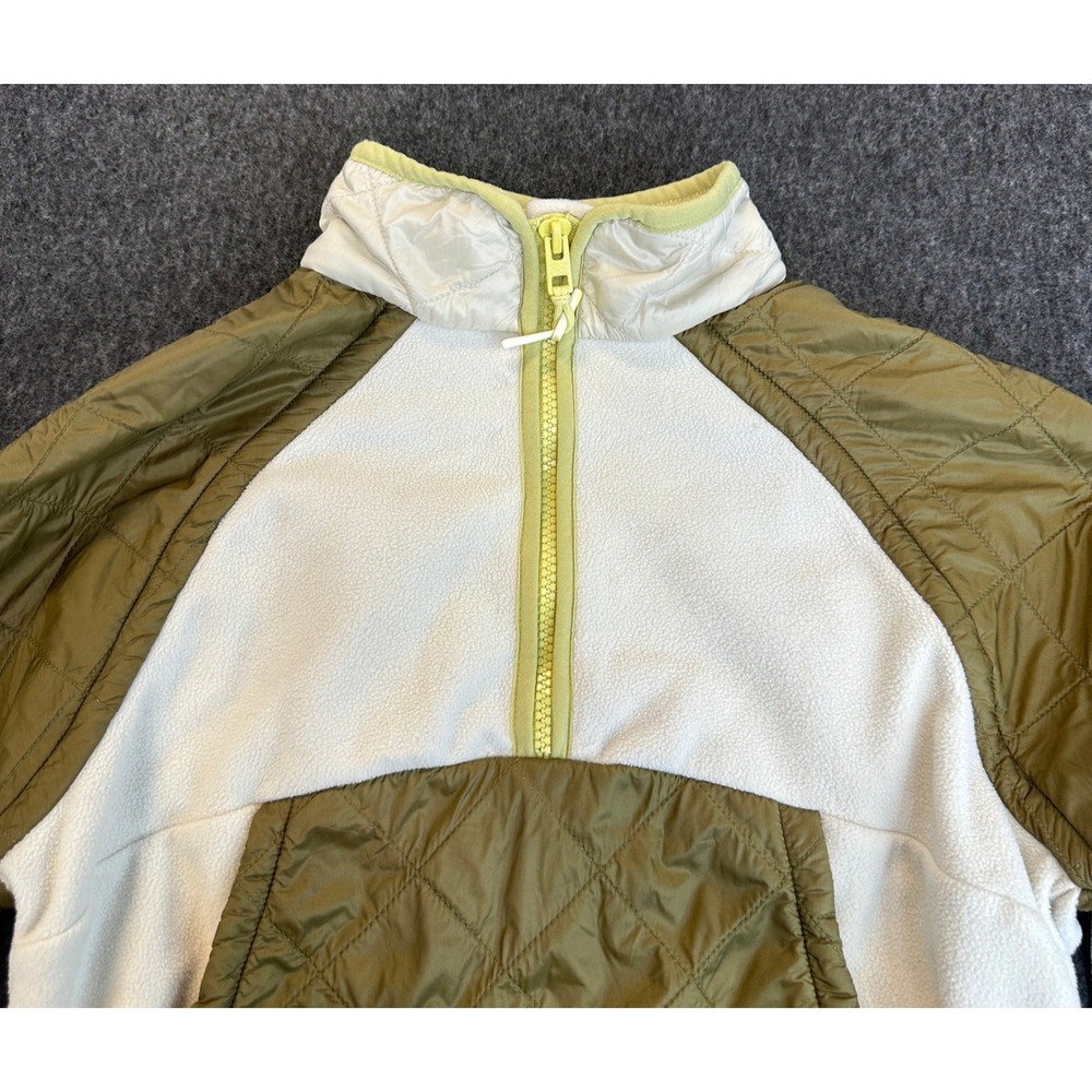 Athleta Girl Transition Half Zip Fleece Pullover Quilted Sweater Jacket M 8-10 - Picture 4 of 16